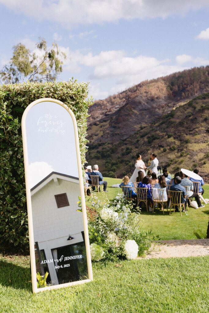bride and groom at their dream oahu wedding ceremony
