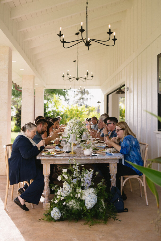 guests at the wedding reception