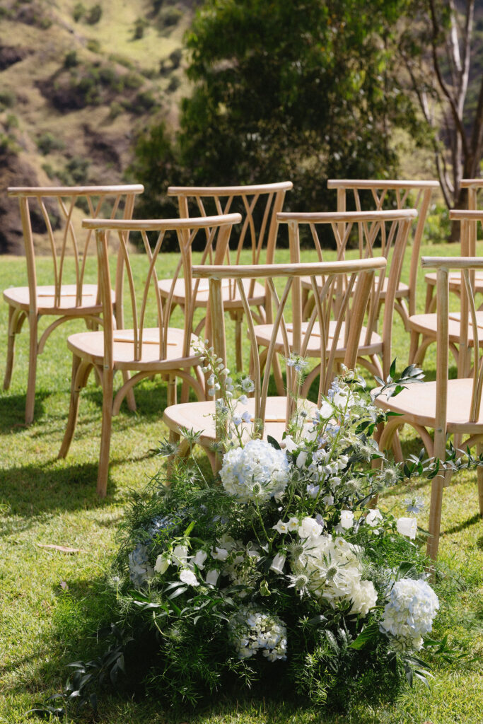 stunning florals at the wedding ceremony