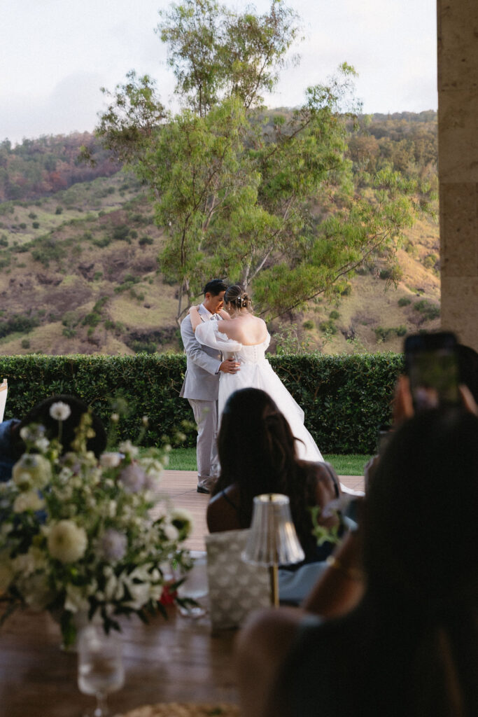 newlyweds at their first dance