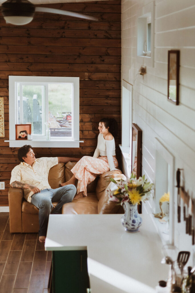 playful and adventurous engagement photos 