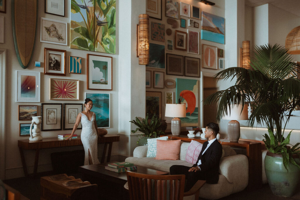 An Intimate Oahu Elopement at Kaimana Beach Hotel and Kaaawa Beach