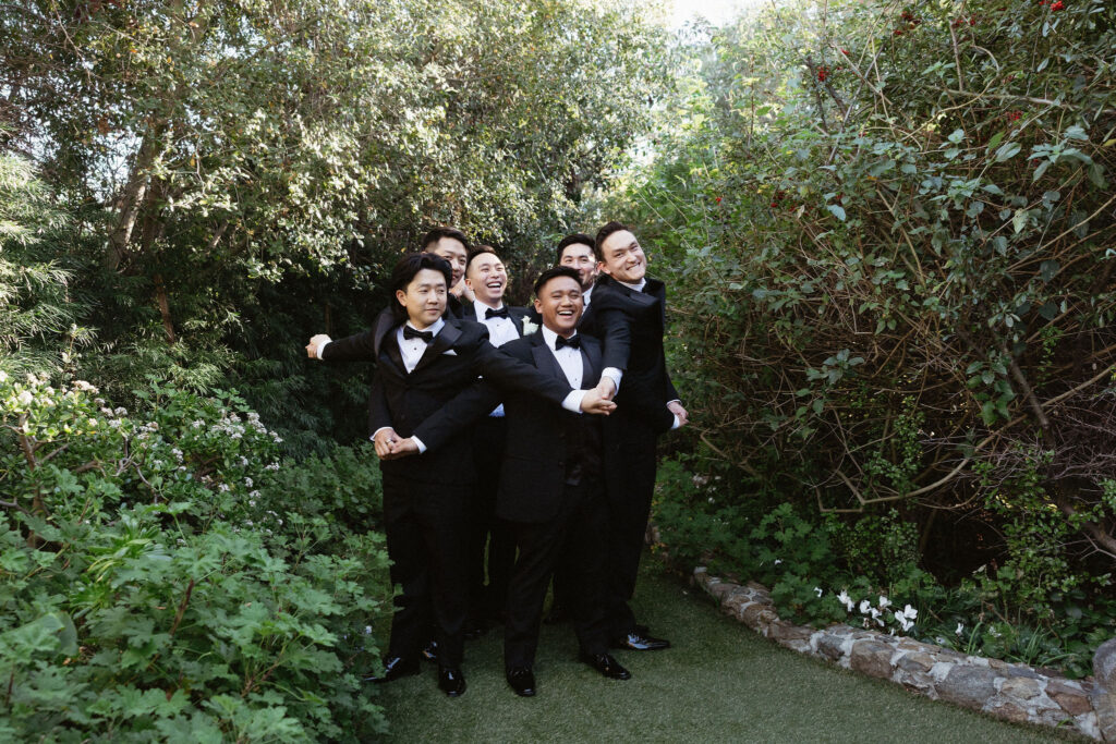 fun picture of the groom and his friends