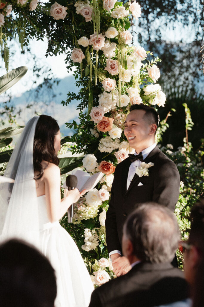 couple emotional during their wedding reception