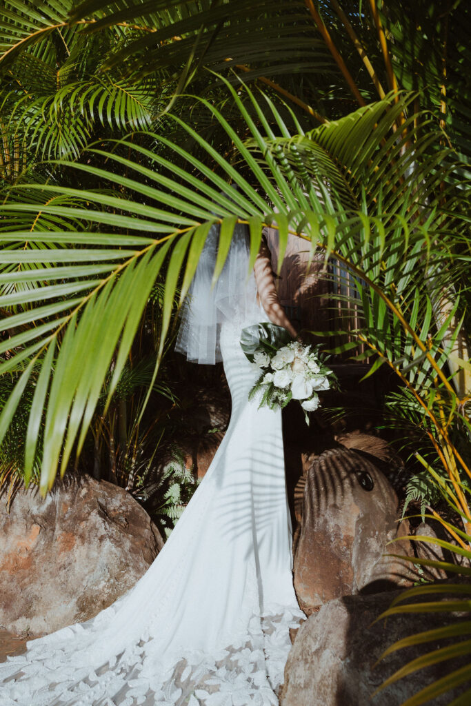 cute picture of the bride and groom kissing