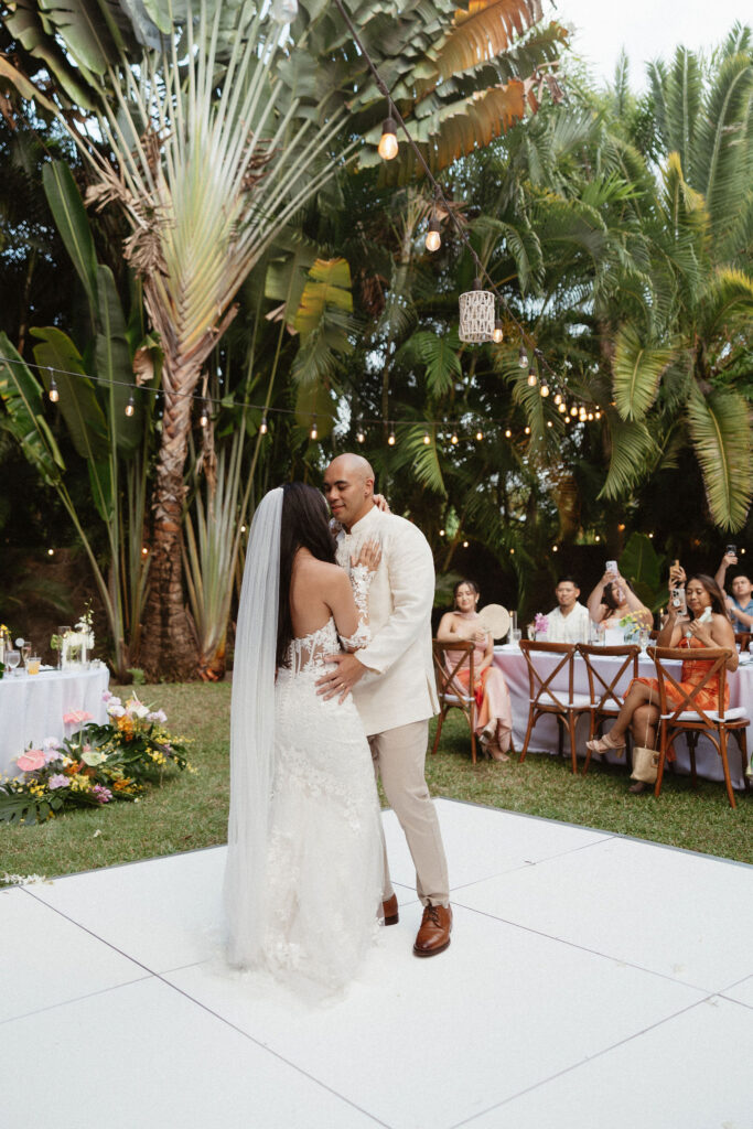 cute picture of the bride and groom at their dream elopement