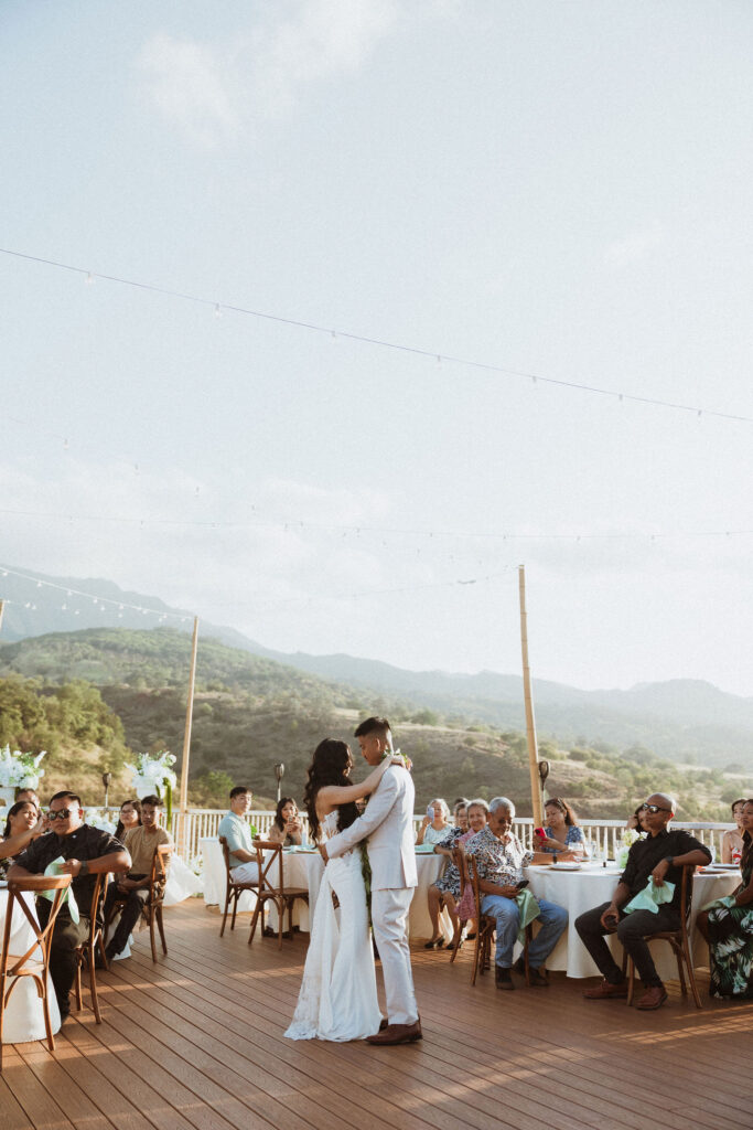 newly married couple at their first dance