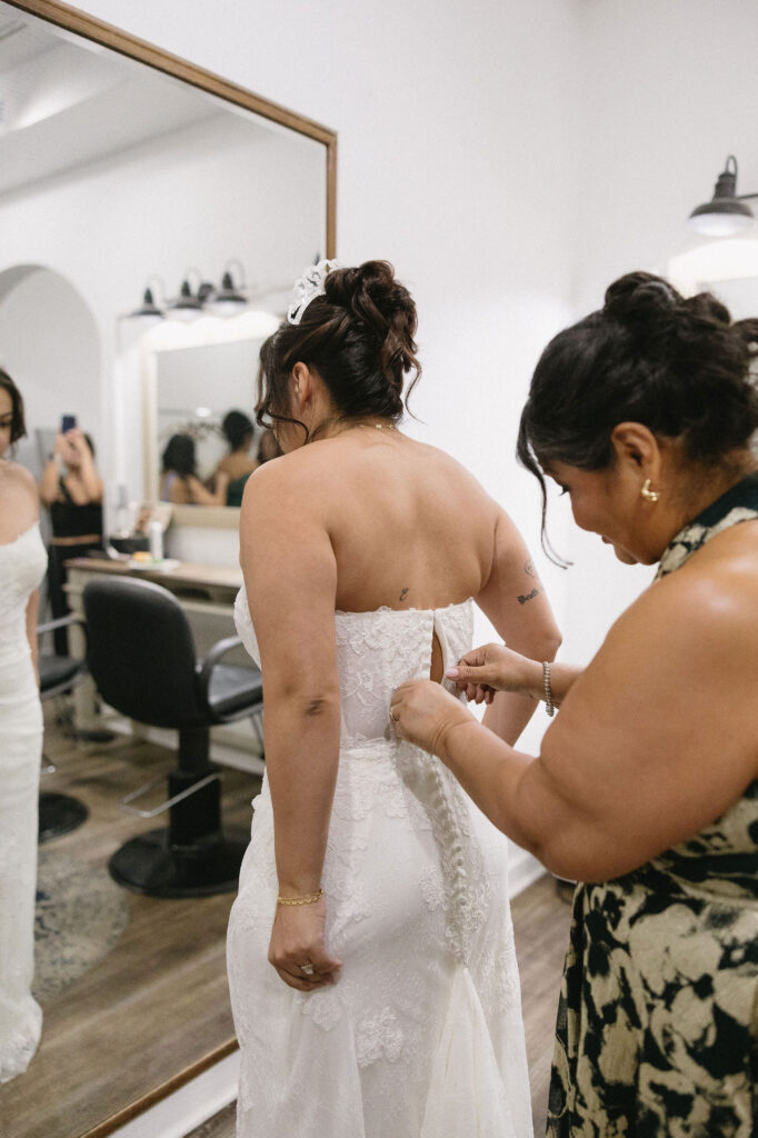 bride getting ready for her dream wedding day