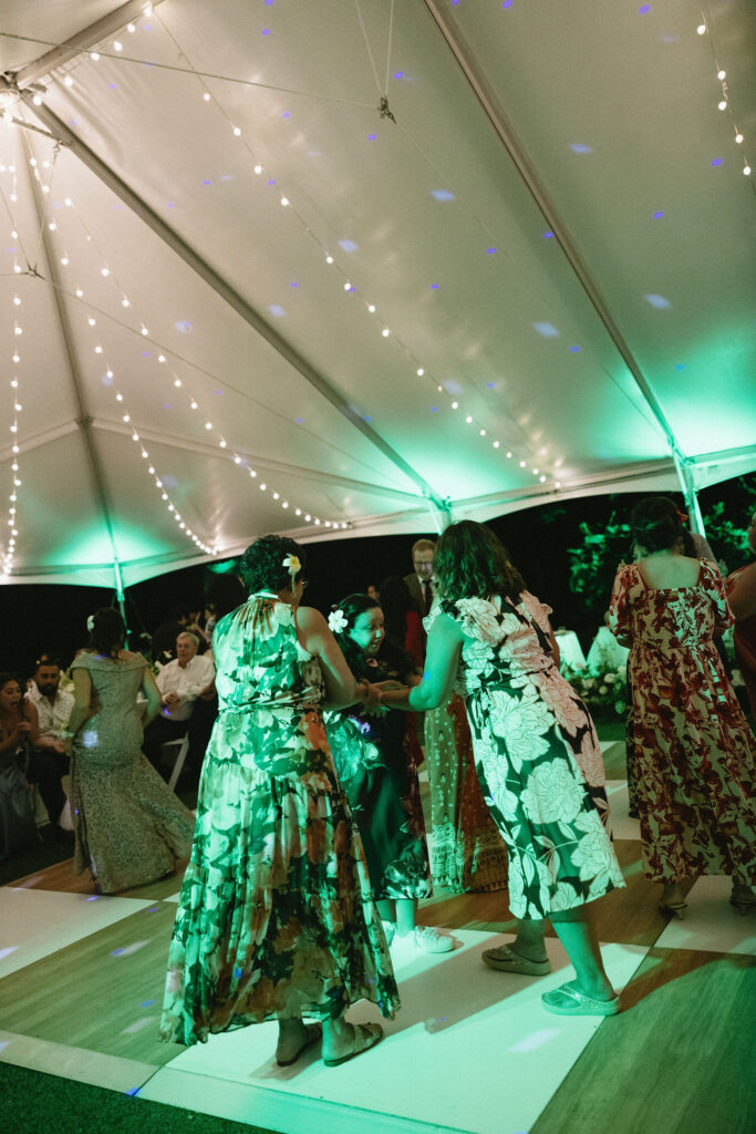 cute picture of the bride and groom at their dream wedding reception