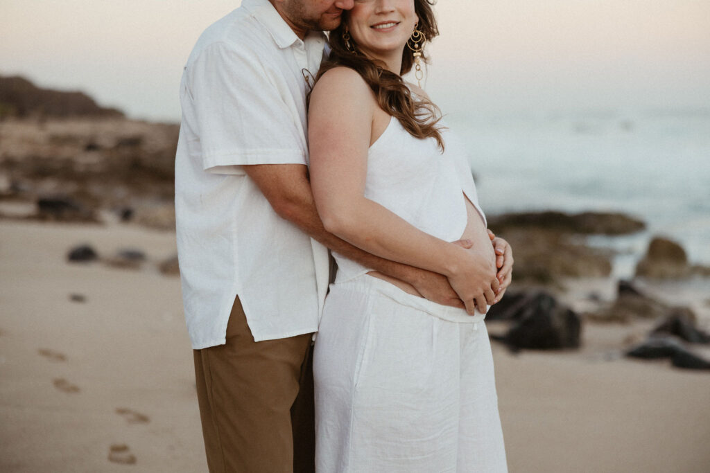 cute picture of the couple at their dream maternity session