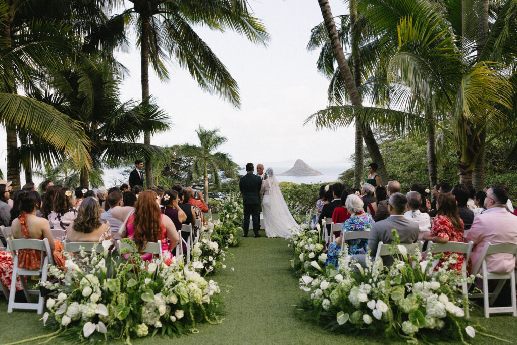 cute picture of the bride and groom at their dream wedding ceremony