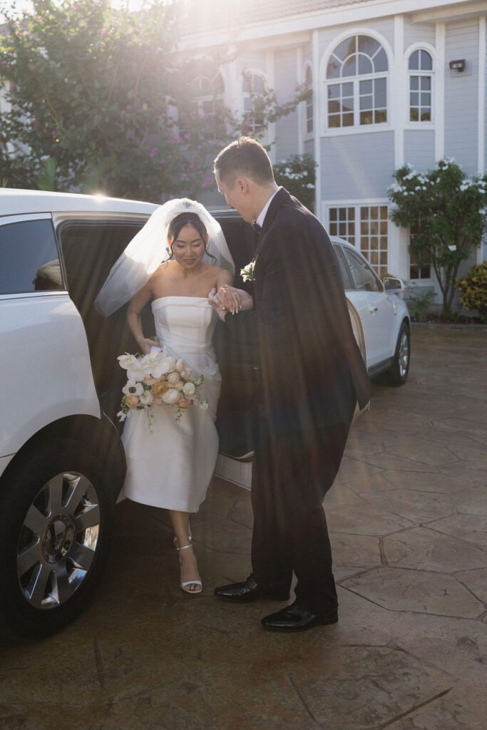 bride and groom at their dream wedding
