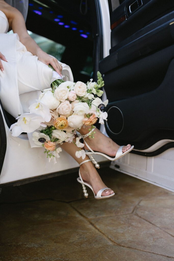stunning closeup shot of the wedding bouquet
