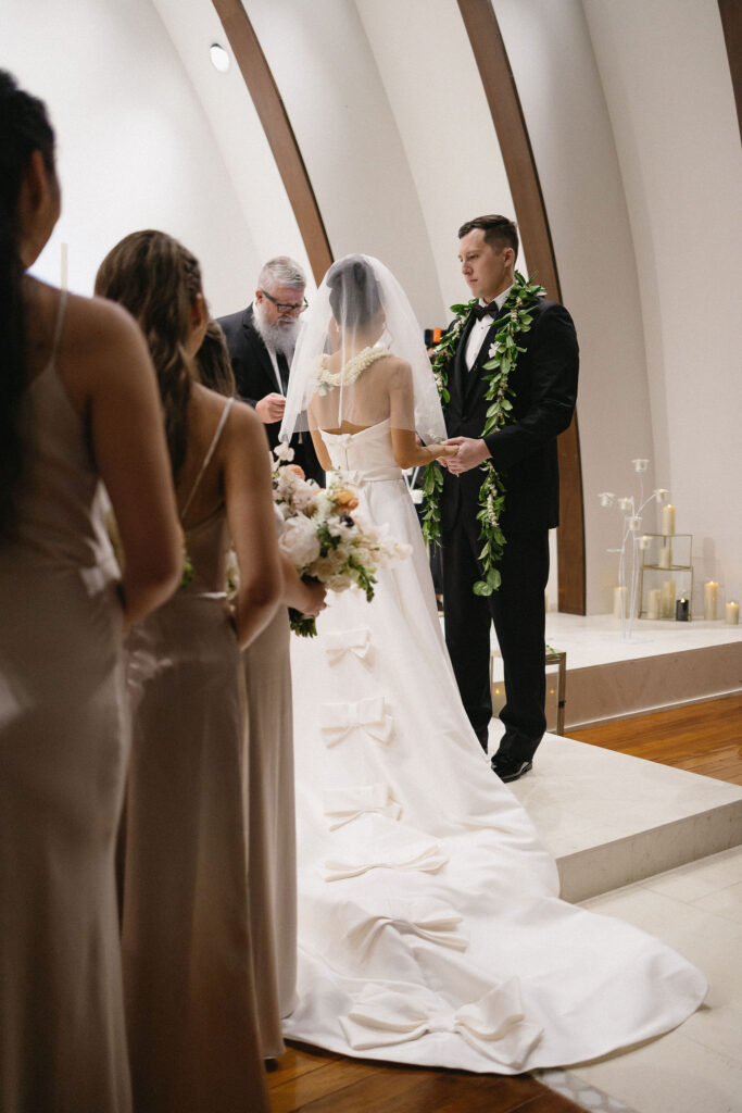 bride and groom emotional during their ceremony
