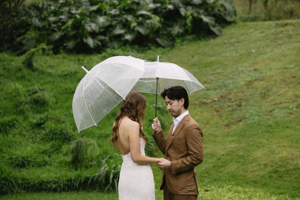 cute picture of the bride and groom before their ceremony
