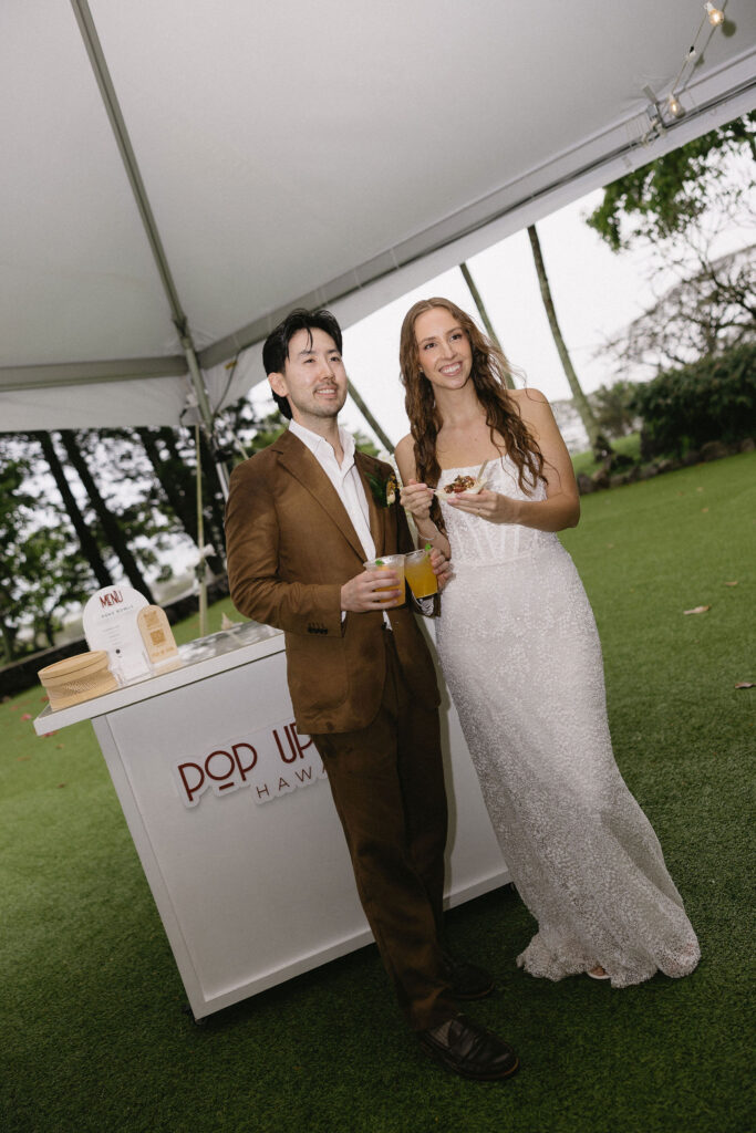newlyweds at their dream wedding reception