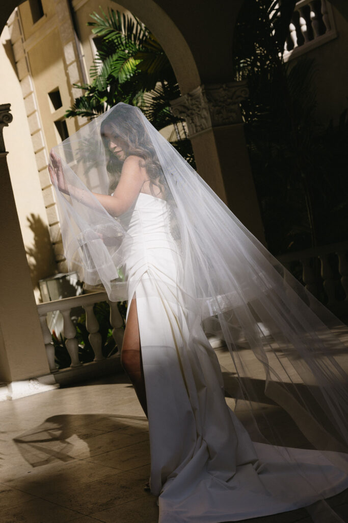 golden hour bridal portraits in hawaii