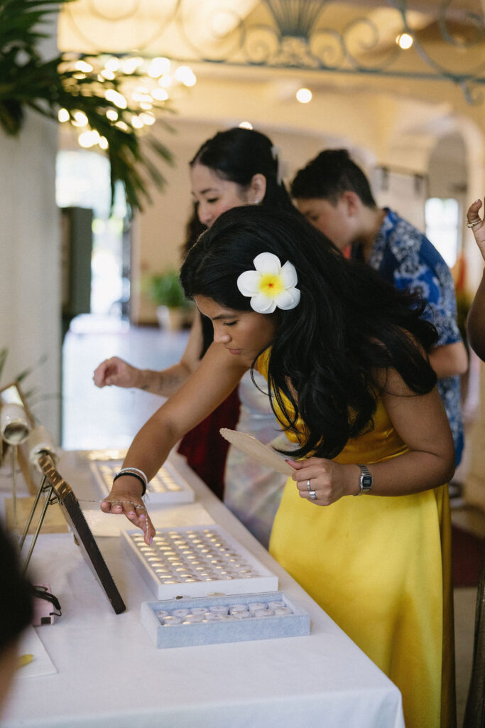 Timeless Café Julia Wedding Details in Honolulu, Hawaii