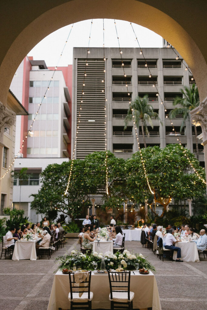 Timeless Café Julia Wedding Details in Honolulu, Hawaii