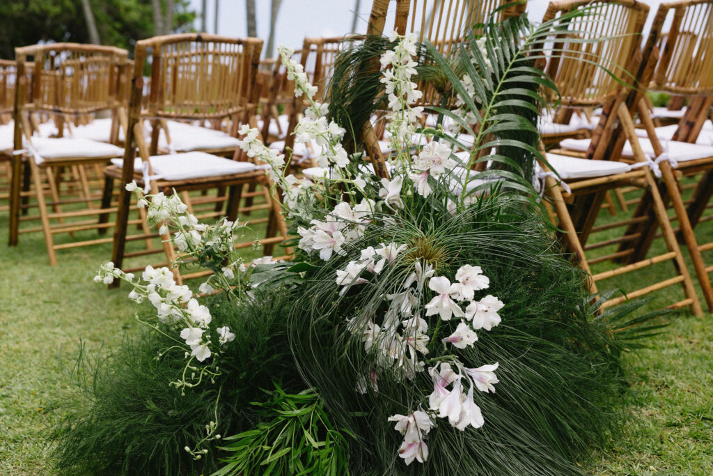 stunning florals at the wedding ceremony