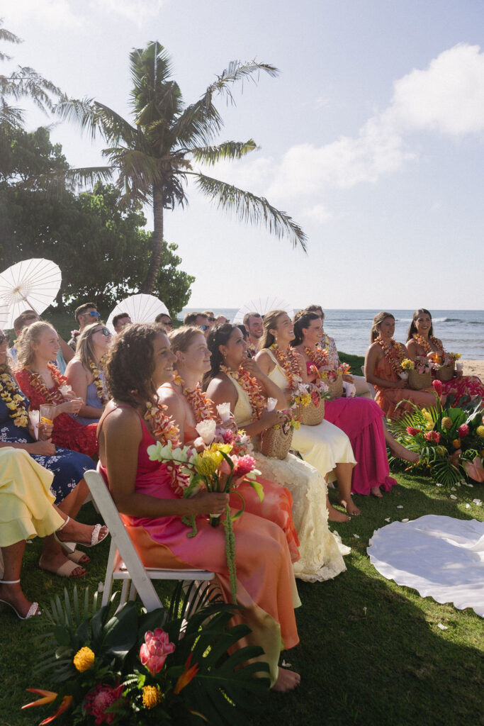 guests emotional at the wedding ceremony