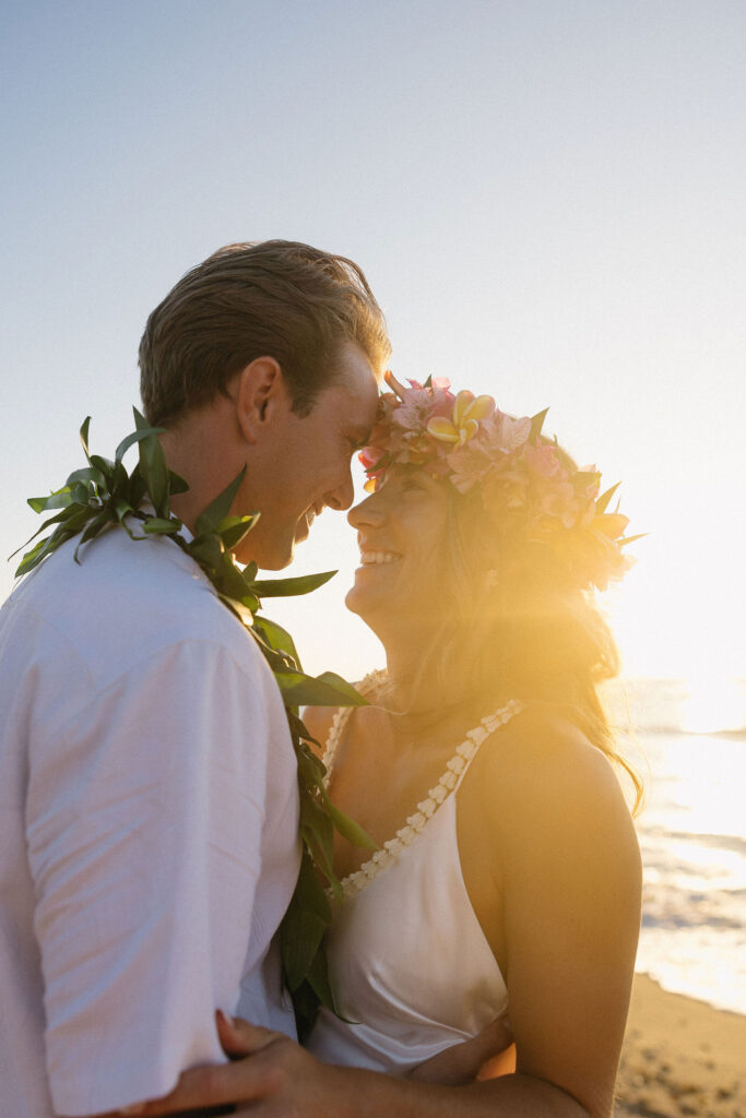golden hour bridal portraits at the beach