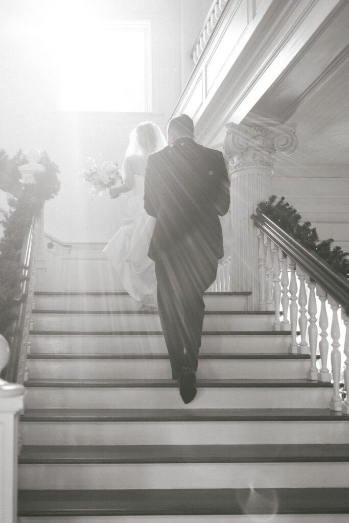 bride and groom before heading to their ceremony