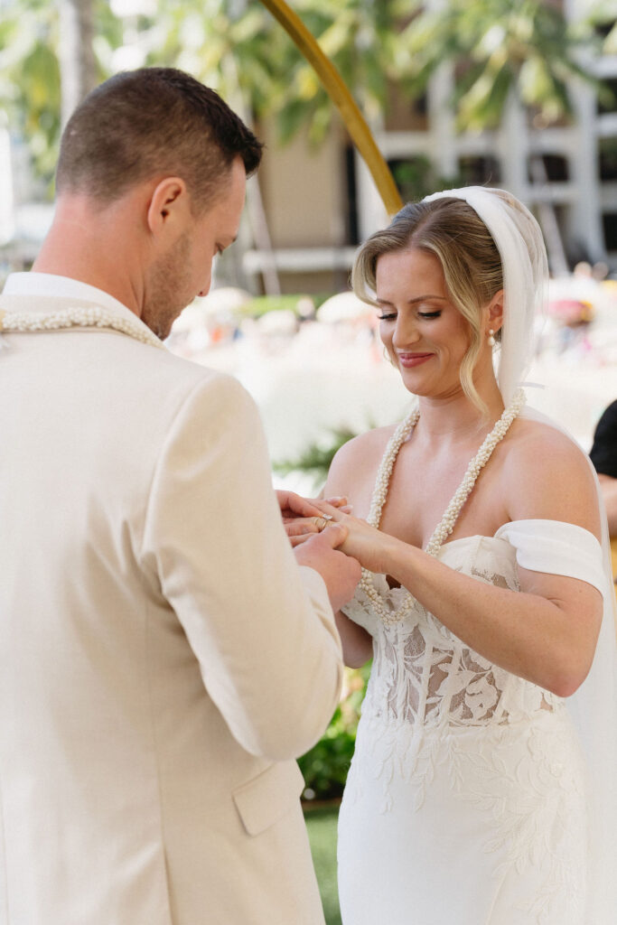 bride and groom at their dream wedding day