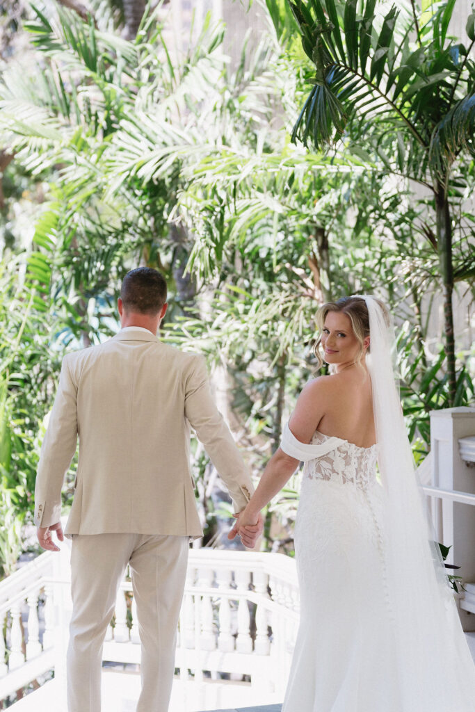 couple at their romantic bridal portraits