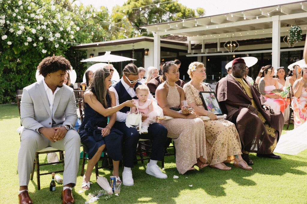 guests emotional at the wedding ceremony