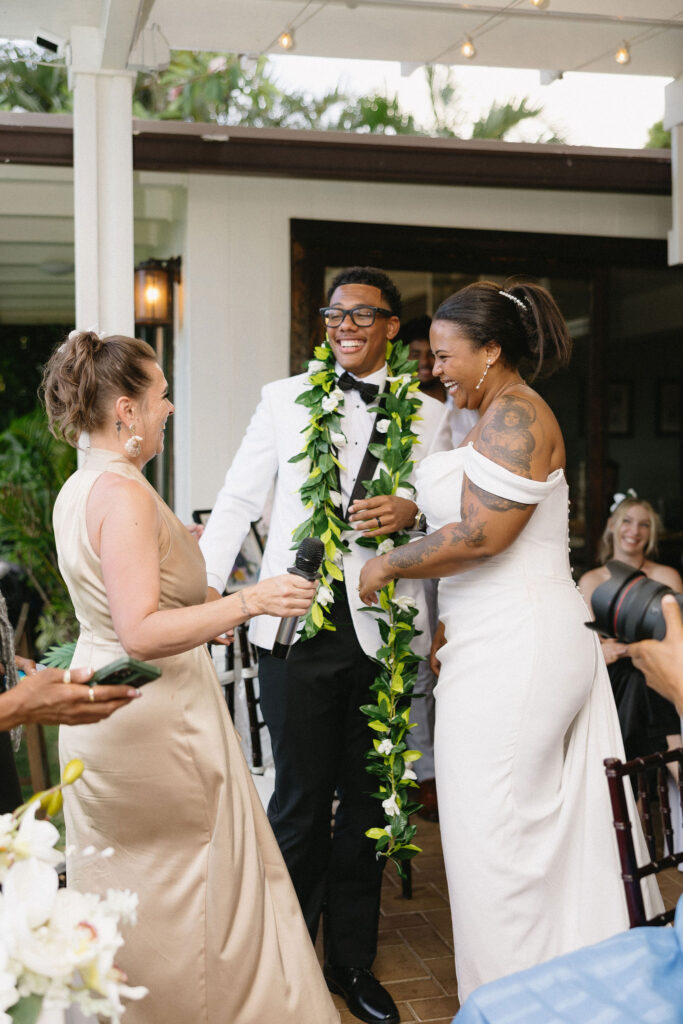 newly married couple at their dream wedding reception