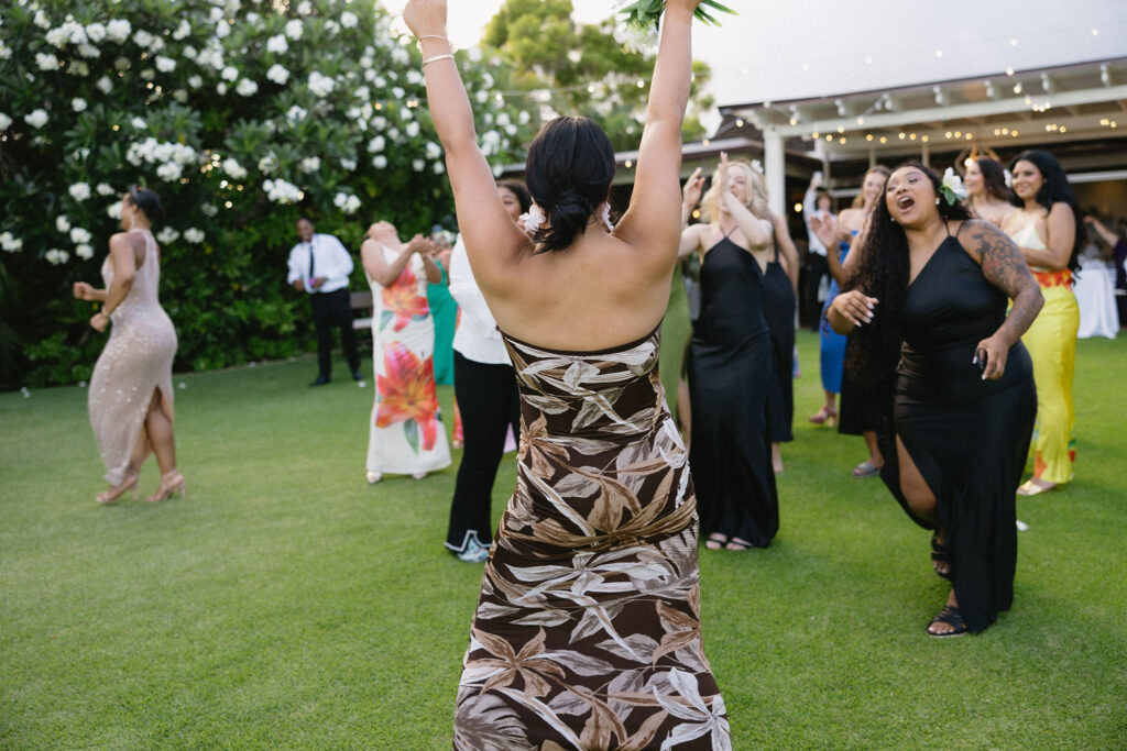 fun wedding reception party in oahu