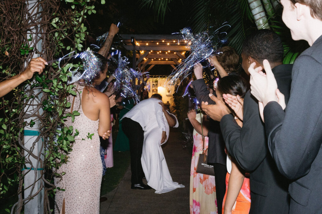 newlyweds send off